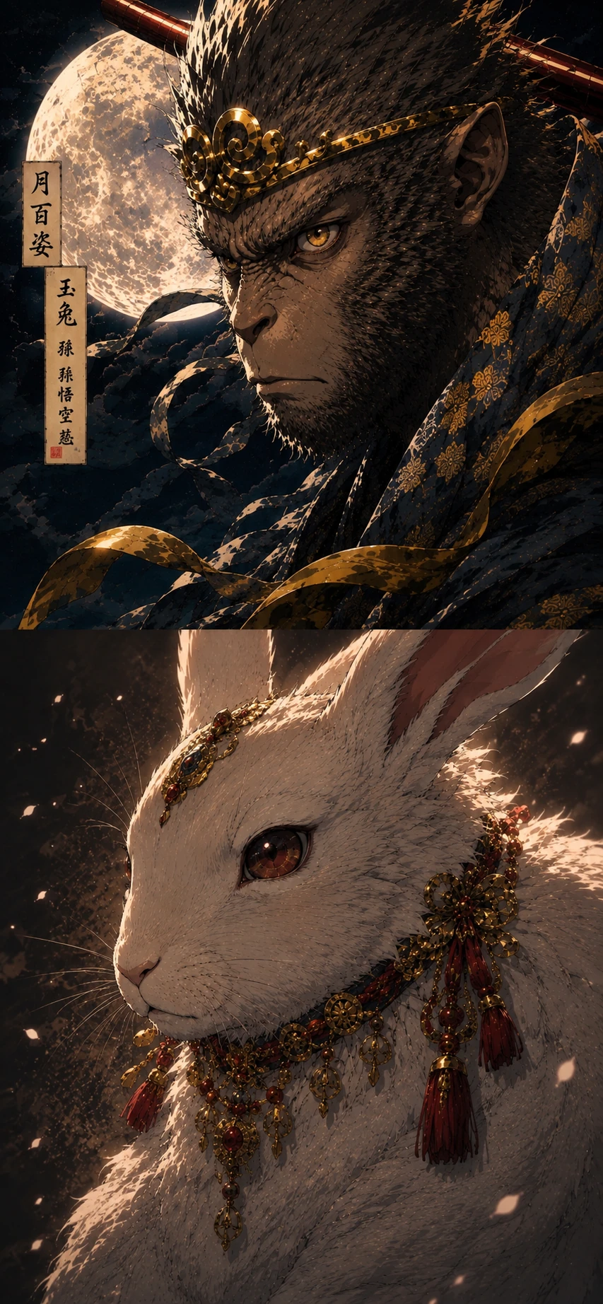 Moon Companions — Companion diptych