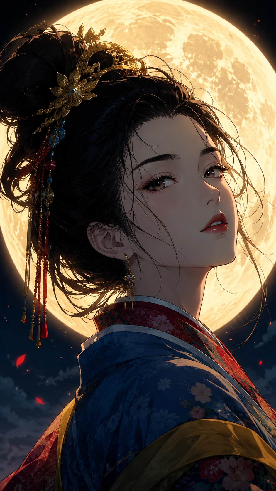 Moonlit Court — Portrait detail