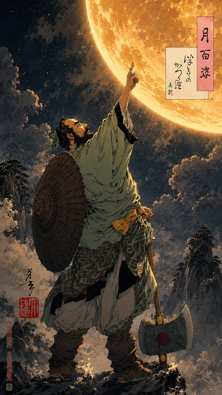 Pointing to the Moon — composition & details cover